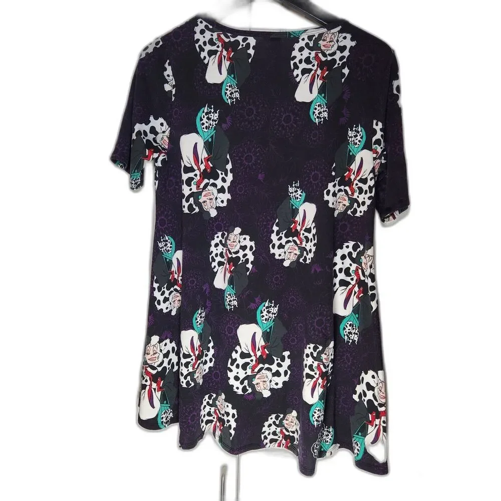 Disney Collection Cruella DeVille 101 Dalmatians Scoop Neck Perfect T Tunic XS